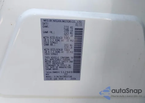 2015 Infiniti Qx60 from USA, damaged, VIN 5N1AL0MM0FC512949